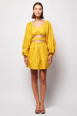 Waist Band Crop | Elasticised Mini Skirt