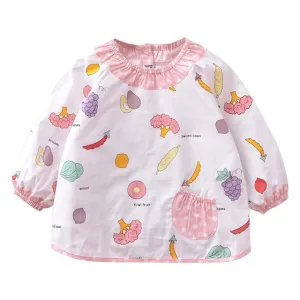 Waterproof & Oilproof Baby Smock Feeding Bib Durable Baby Bibs Feeding Clothes L
