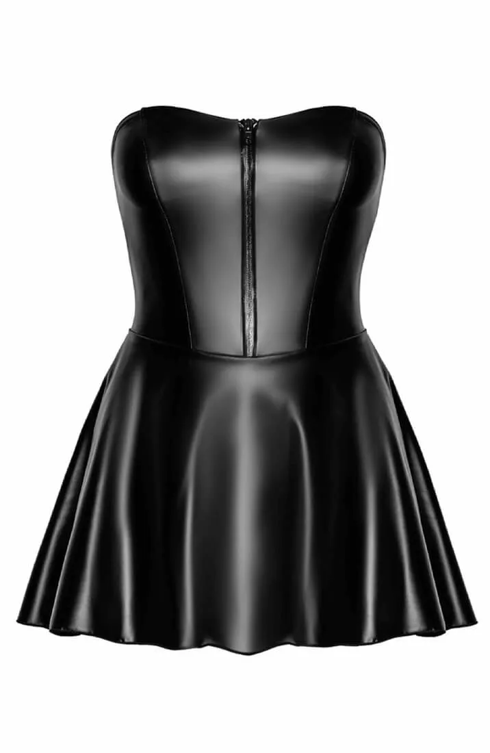 Wet look A-line dress - Pleasures Arising