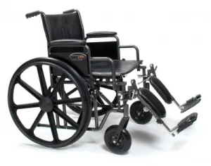 Wheelchair 20x18 Bariatric 500LB Capacity Traveler® Black by Grahmn Field