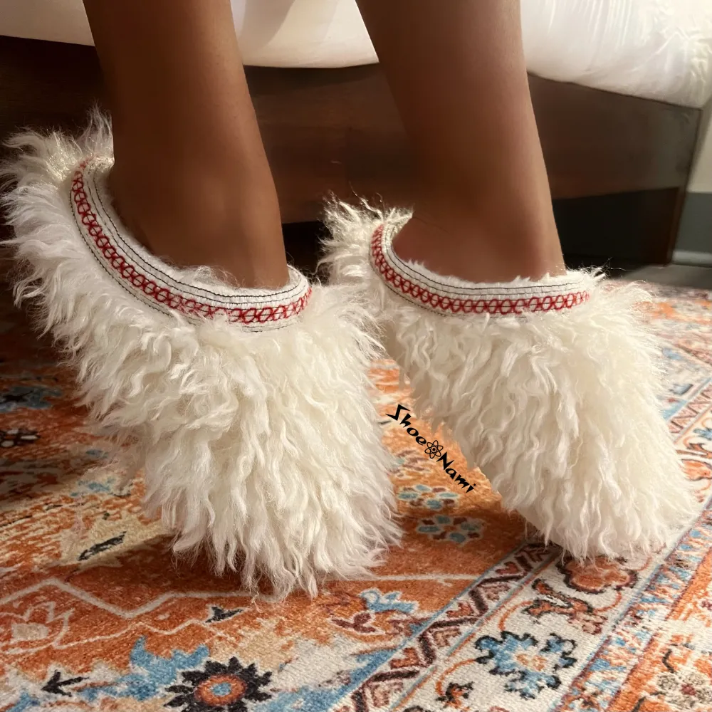 Wild Diva COOLIO-02 White Cozy Slip-On Slippers
