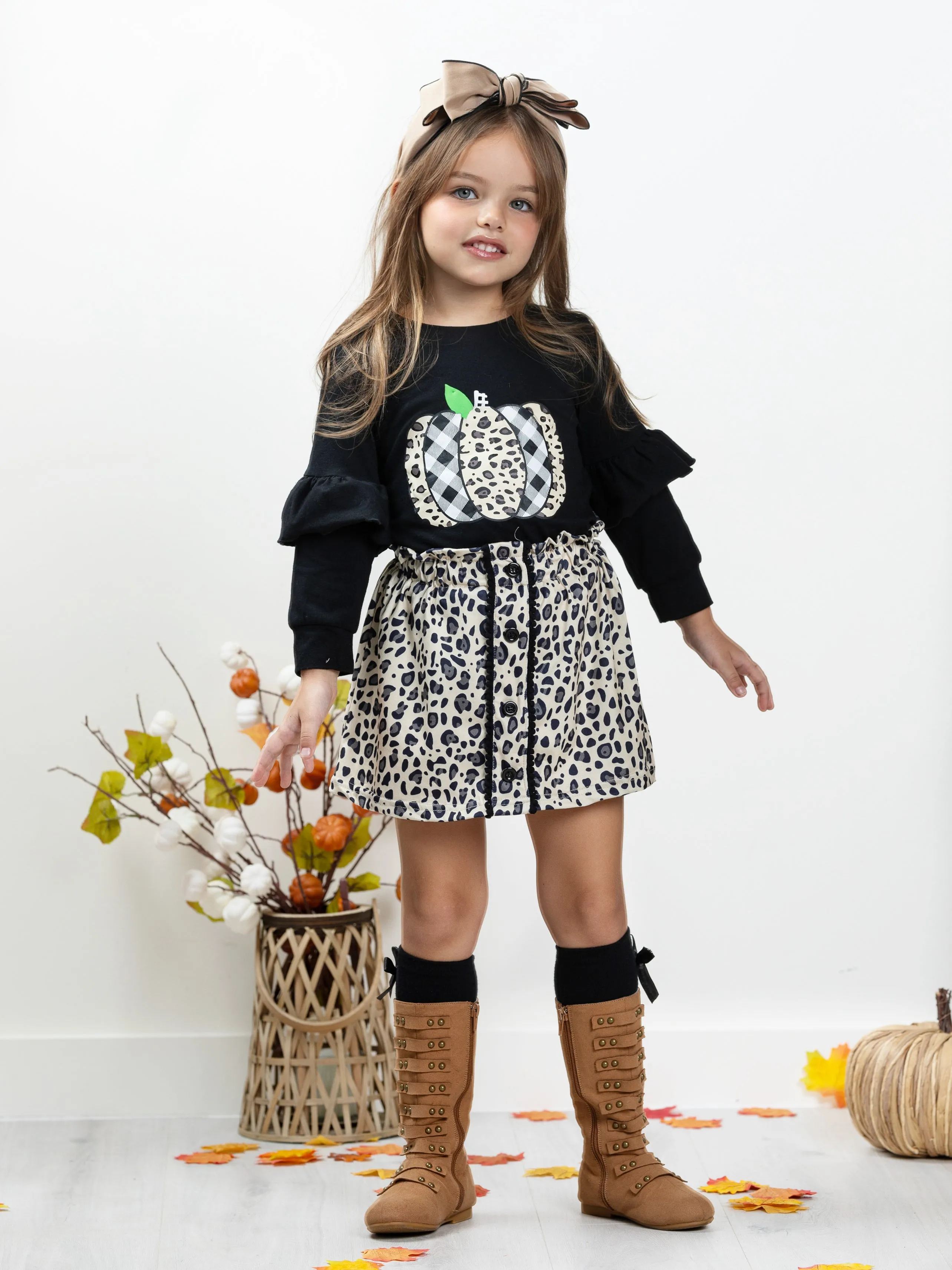 Wild Pump-Queen Leopard Skirt Set