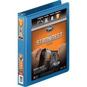 Wilson Jones® Heavy Duty Round Ring View Binder with Extra Durable Hinge, 1", PC Blue