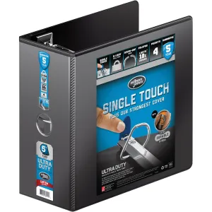 Wilson Jones® Ultra Duty D-Ring View Binder with Extra Durable Hinge, 5", Black