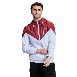 Windrush Mens Windcheater - Maroon/White