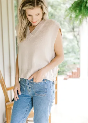 XZ Simple is Sweet Cream Short Sleeve Sweater