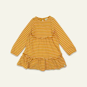 Yellow Stripe Print Dress