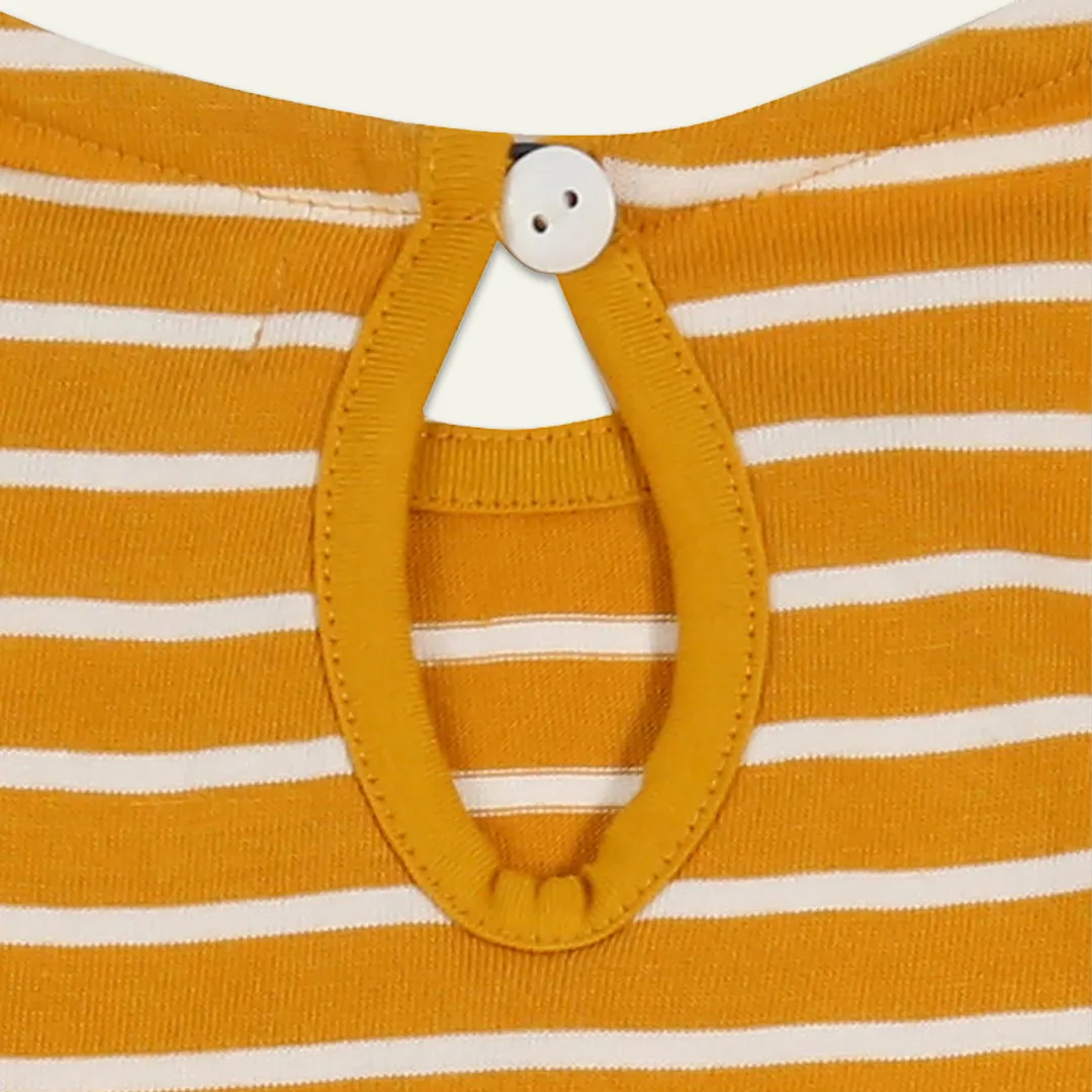 Yellow Stripe Print Dress