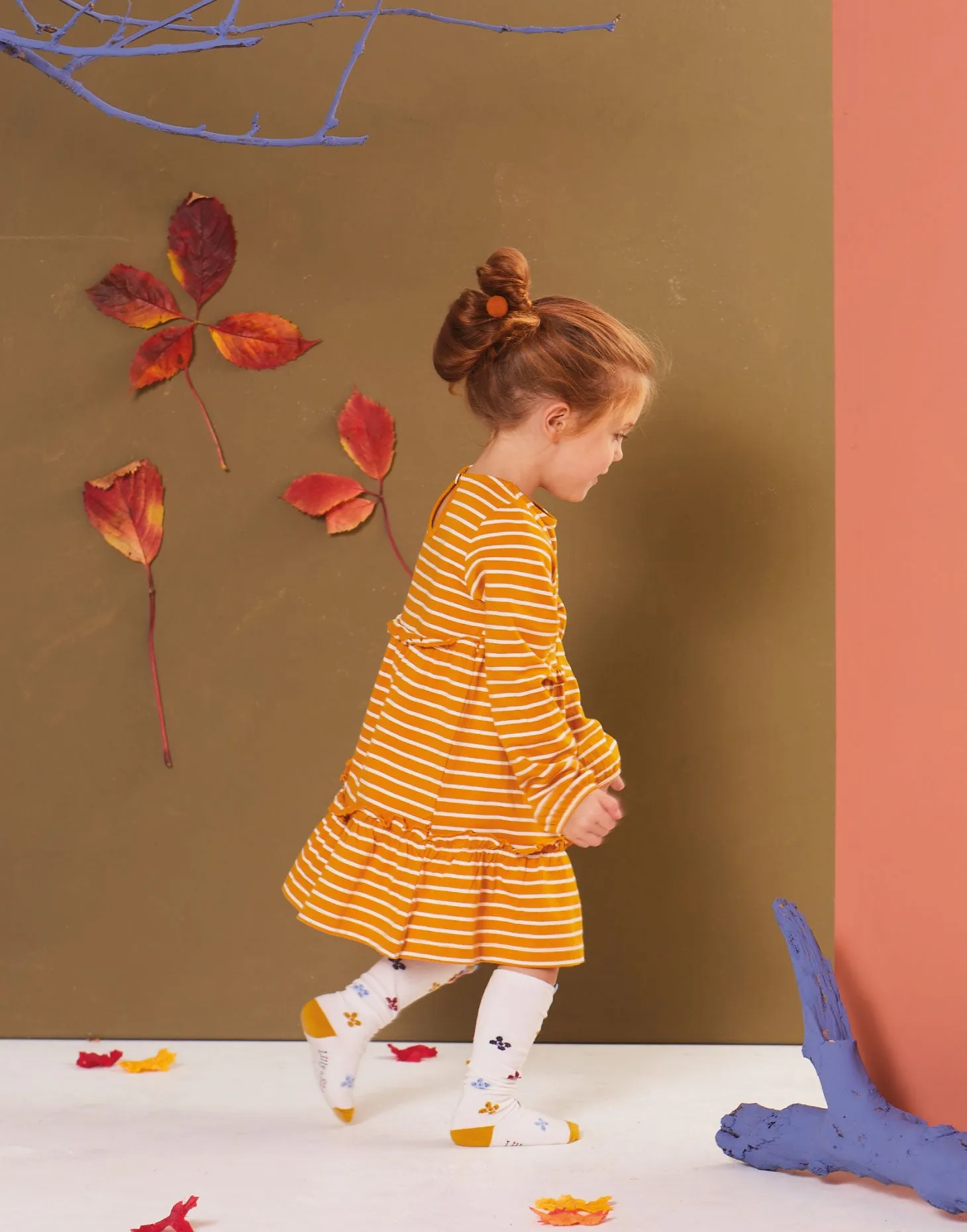 Yellow Stripe Print Dress