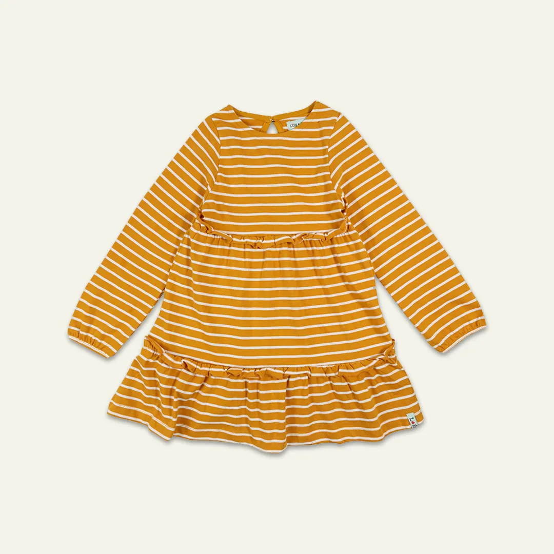 Yellow Stripe Print Dress
