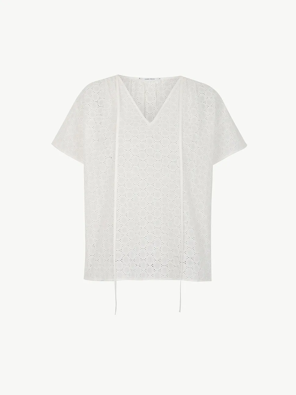 Yuri french eyelet top